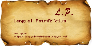 Lengyel Patrícius névjegykártya